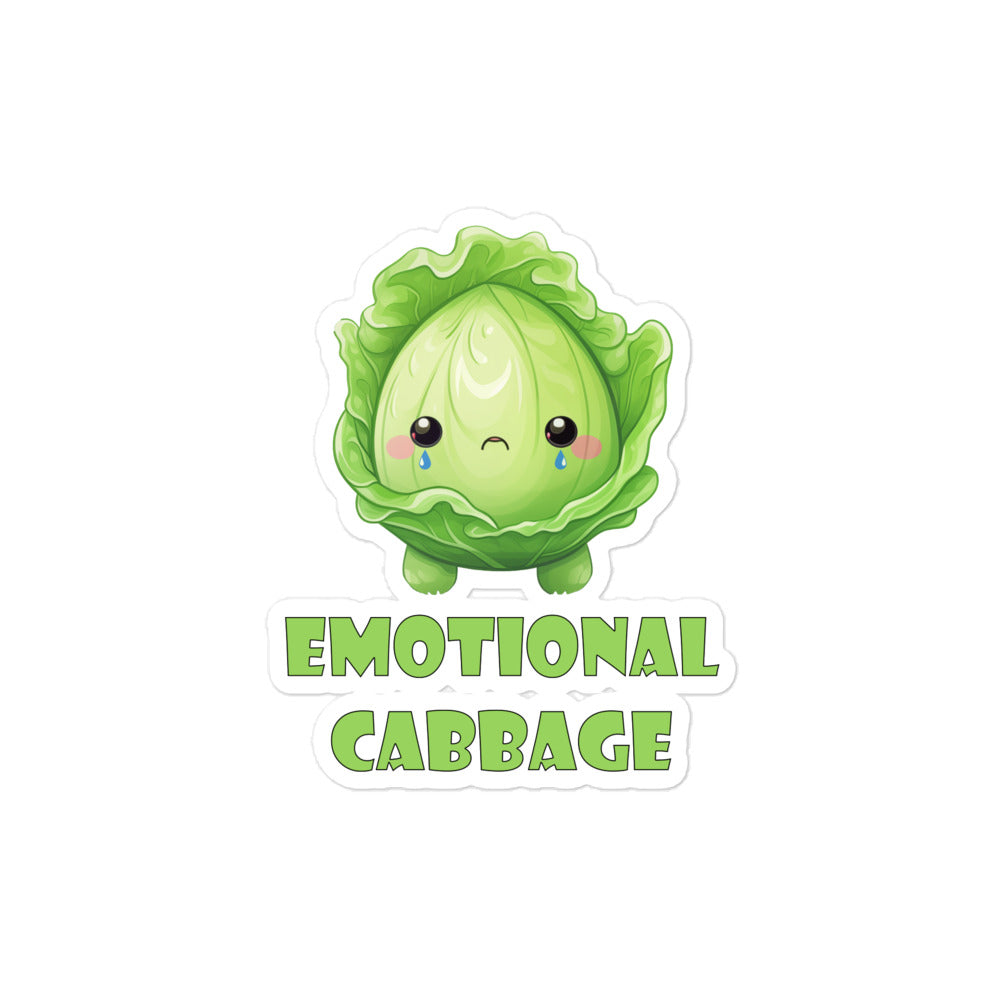 Emotional Cabbage Sticker